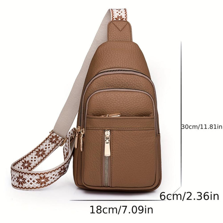 Red leather shoulder bag, charming women's vintage crossbody chest bag for any occasion.