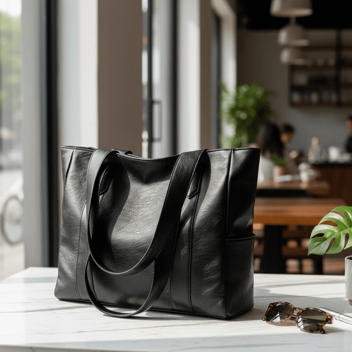 Women's vintage sophisticated shoulder tote bag. Elegant classic handbag, a timeless fashion accessory.