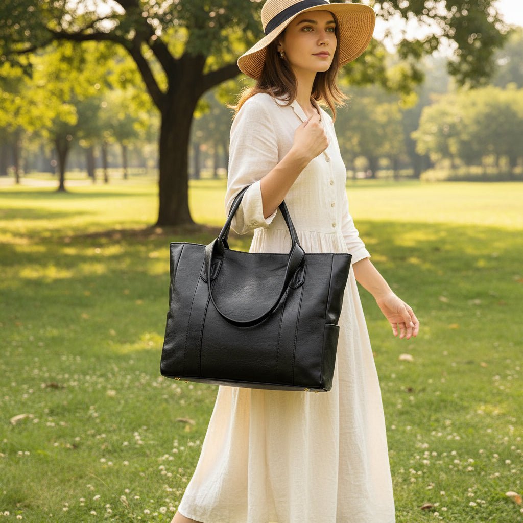 Stylish vintage women's shoulder tote bag. Classic elegant handbag & purse for sophisticated fashion.