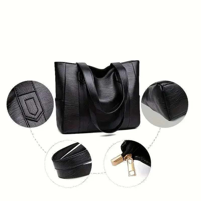 Timeless vintage women's shoulder tote bag. Elegant classic handbag, perfect fashion accessory.