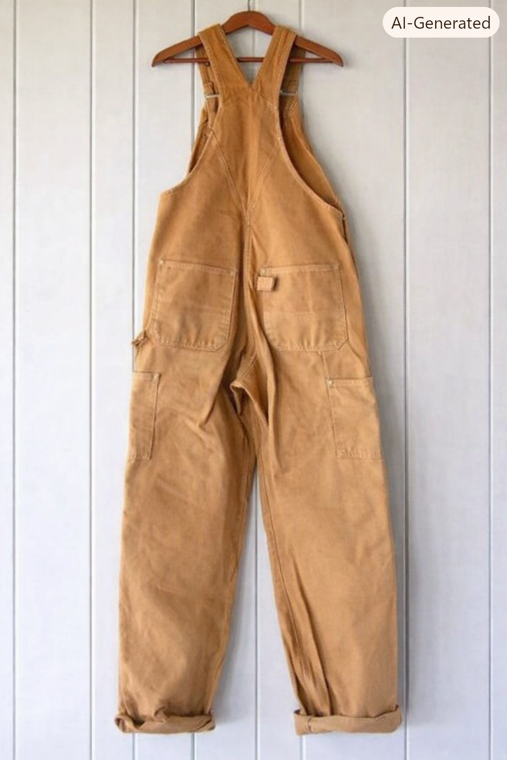 Durable women's vintage-style relaxed bib overalls, featuring a comfortable fit and practical pockets.