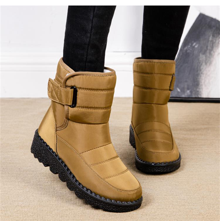 Premium women's warm waterproof padded winter boots, non-slip & comfortable for snowy cold weather.