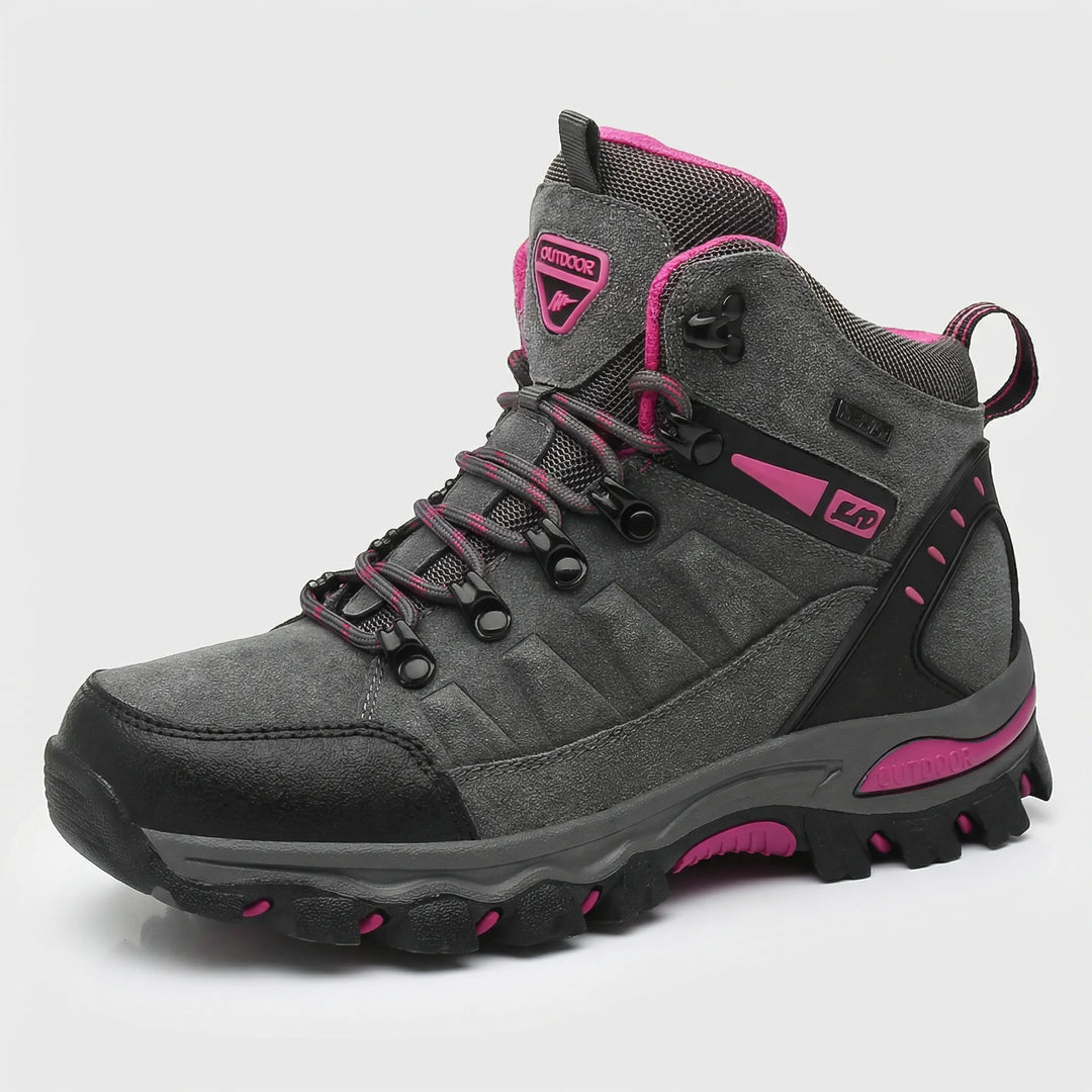 Women's Sharon outdoor trekking footwear, water-repellent with all-terrain grip for comfortable trails.