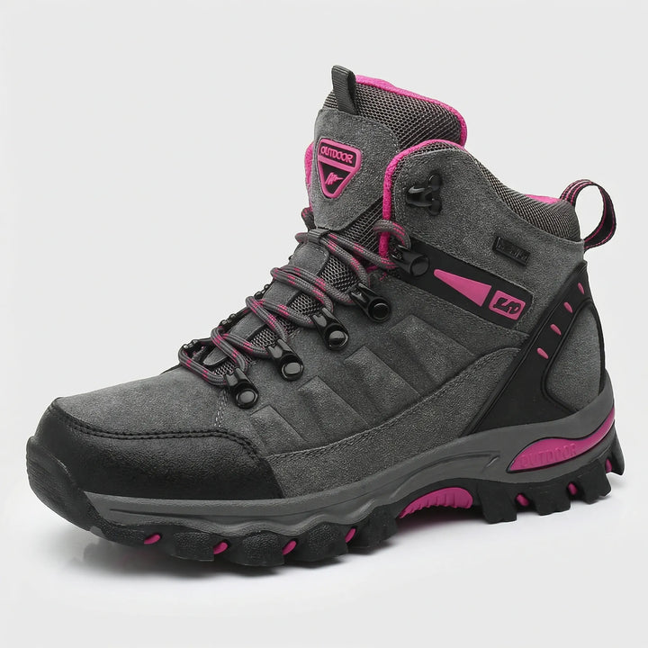 Women's Sharon outdoor trekking footwear, water-repellent with all-terrain grip for comfortable trails.