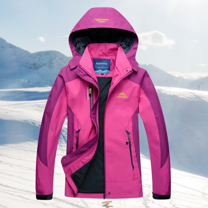 Lightweight women's outdoor shell jacket, waterproof and windproof. Perfect for hiking, activewear, and travel adventures.