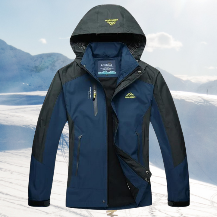 Stylish women's waterproof adventure jacket. Durable, lightweight shell for outdoor activities, hiking, and travel protection.
