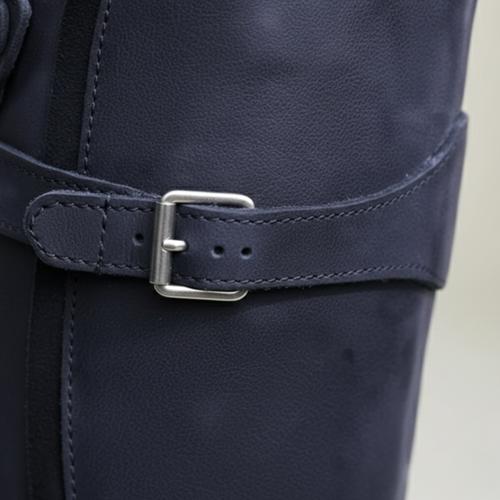 Comfortable women's orthopedic knee-high boots with traction, perfect for winter adventures.
