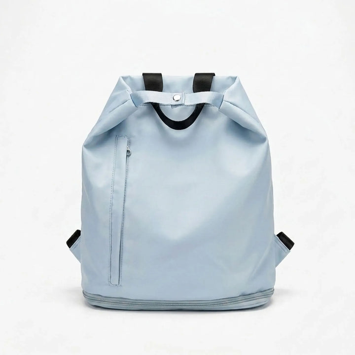 Wet dry women's gym bag with separate compartment for swimwear & dirty clothes. Ideal for swimming & sports.