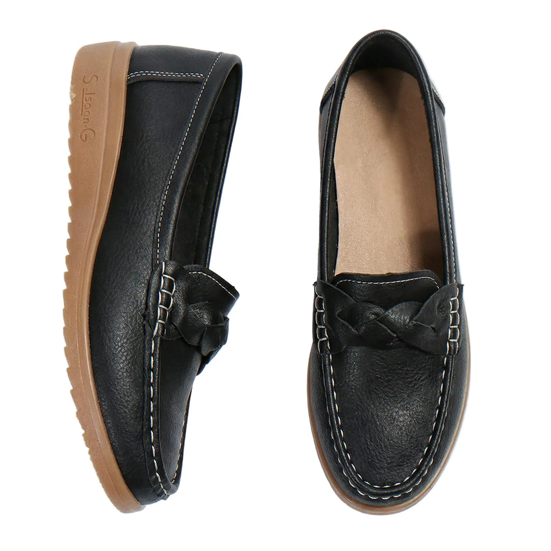 Womens orthopedic loafers: wide fit, arch support, ideal for foot pain relief.
