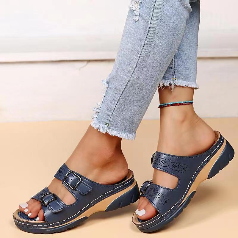 Healthy walking women's wide fit orthopedic sandals with arch support for superior comfort.