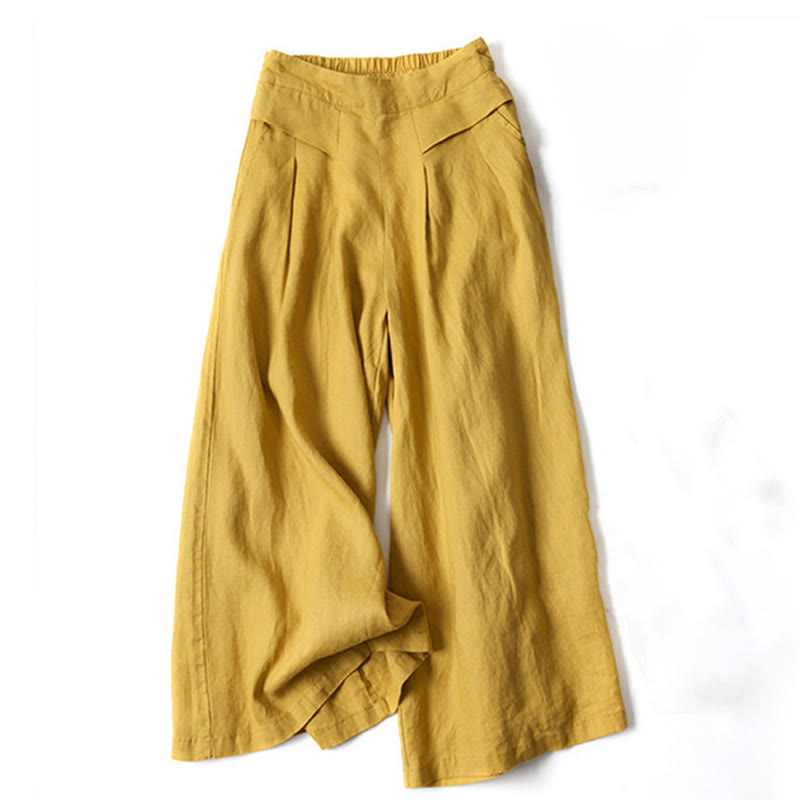 Women's wide-leg high-waist trousers, black, relaxed fit, comfortable for everyday wear.