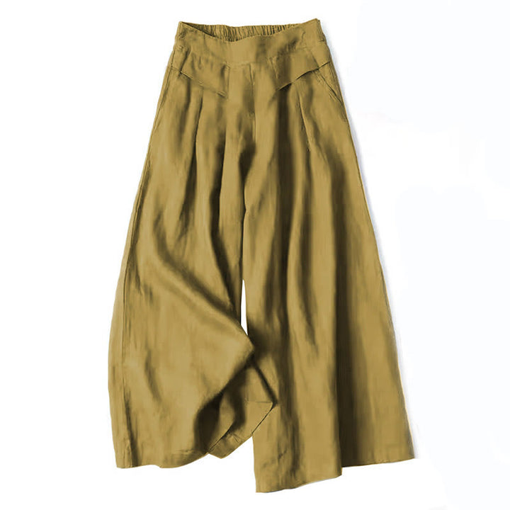Elegant wide-leg women's trousers, comfortable fabric, perfect for versatile fashion.