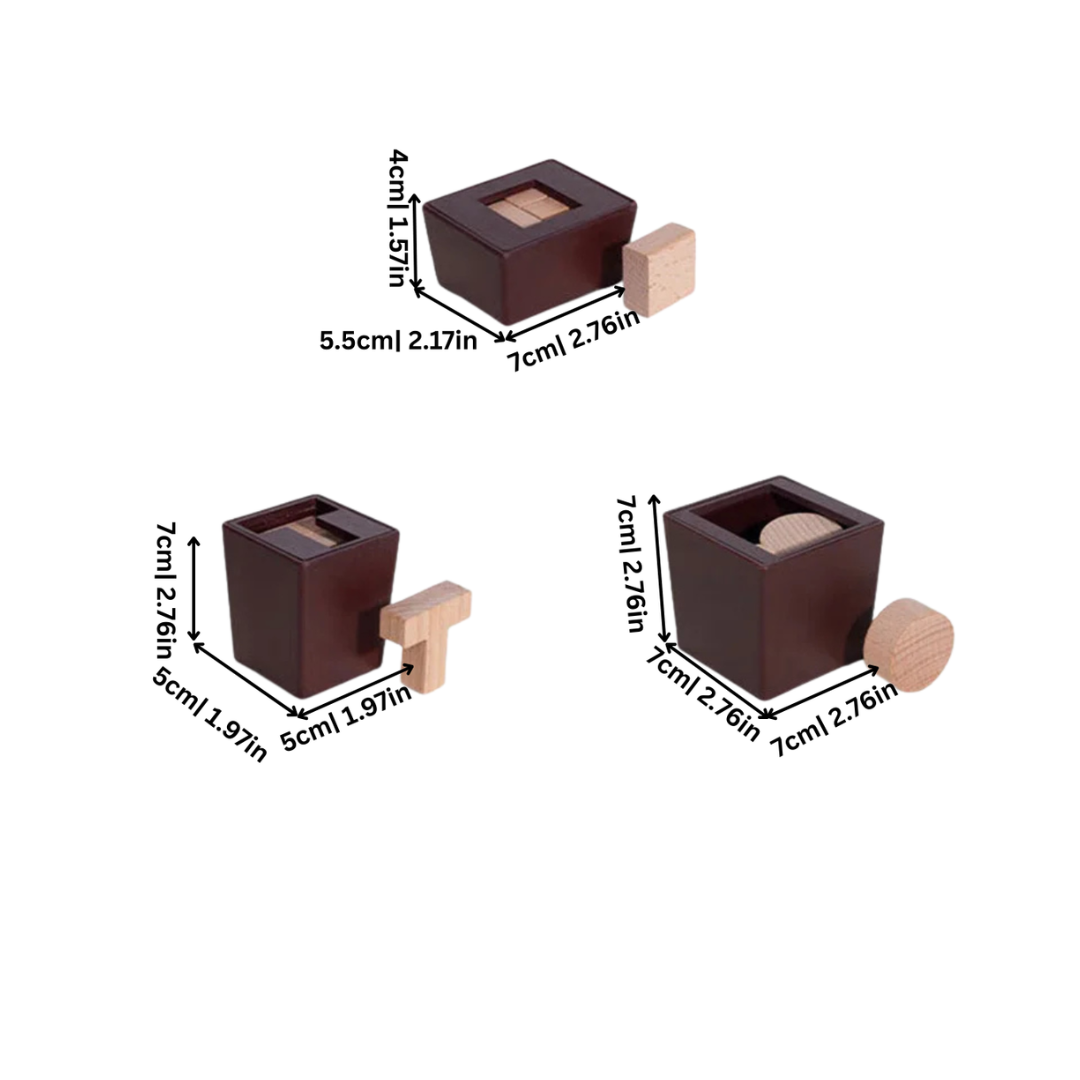 Interlocking wooden brain teaser puzzle, ideal for spatial thinking & stress relief in kids & adults