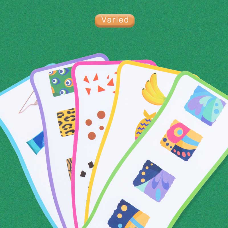 Toddler's wooden cognitive puzzle featuring colorful animals and fruits