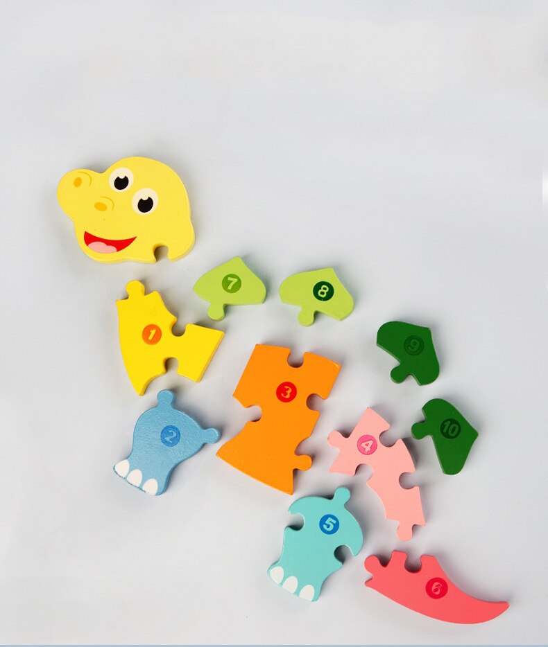 Toddler engaged with a wooden animal number learning puzzle, developing fine motor skills
