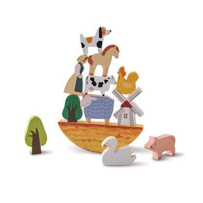 Montessori wooden animal train, stacking blocks & shape sorter, combining multiple educational toys.