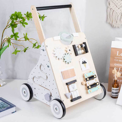 Durable wooden baby walker encouraging fine motor skills and independent walking