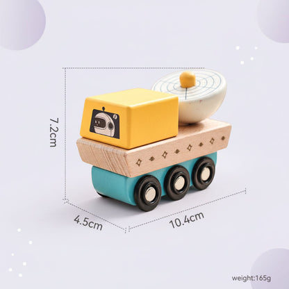 Toddler learning through play with a multi-textured wooden sensory toy, developing motor skills.
