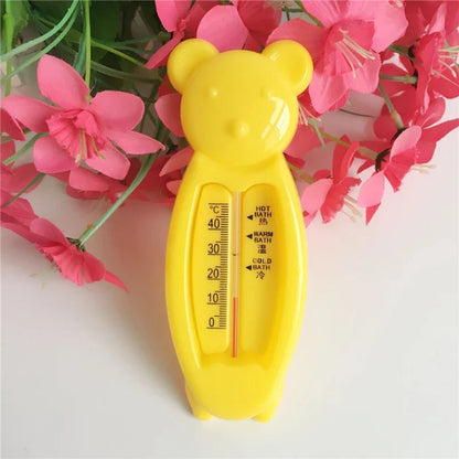 Baby essentials: floating bear bath thermometer ensuring safe and enjoyable newborn bath time.