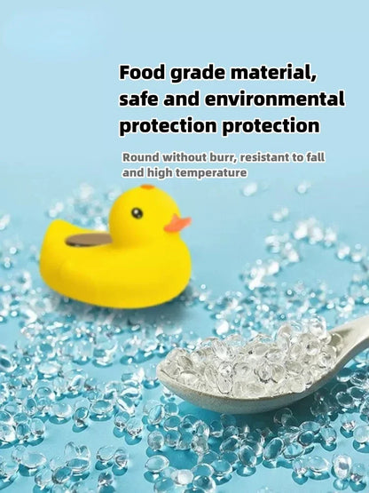 Waterproof baby duck thermometer with a smiling face, accurate digital sensor for infant bath safety