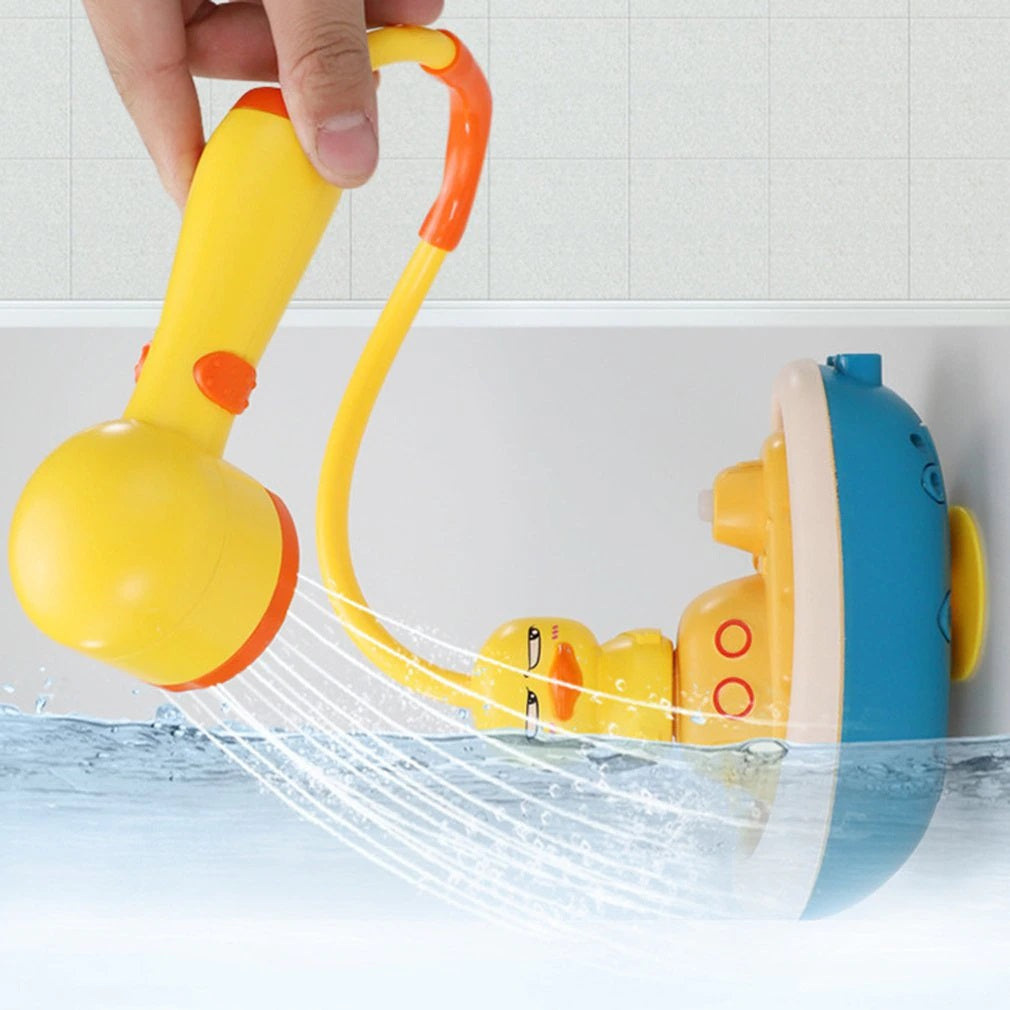 Multifunctional duck toy for kids' bath time, promoting sensory play and a enjoyable shower experience