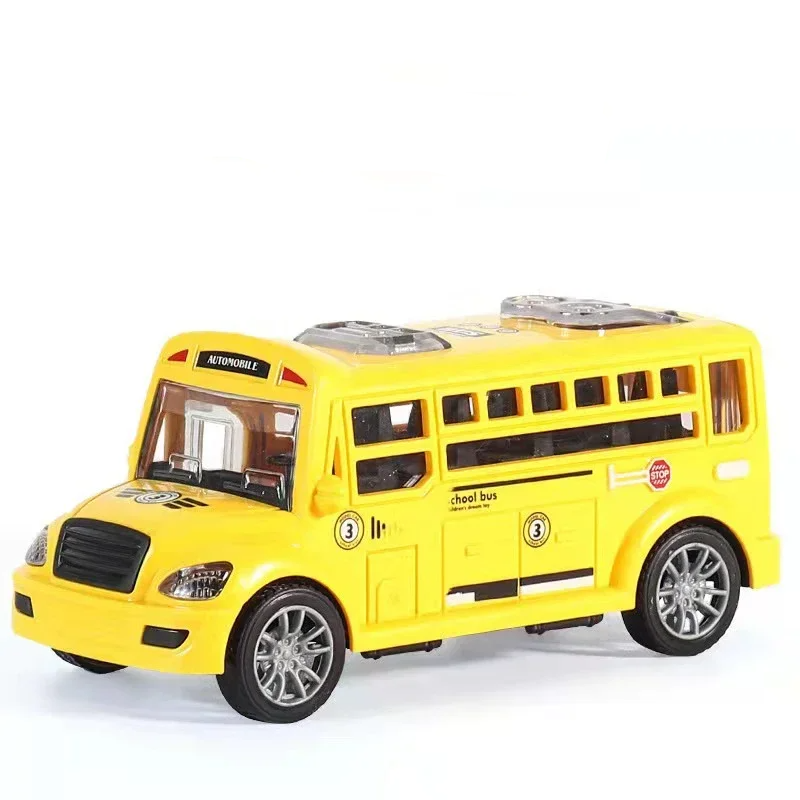 Creative play school bus toy for kids, helping in motor skill development and imaginative play