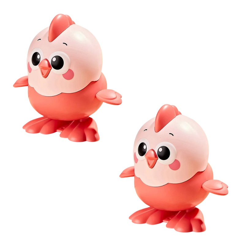 Crawling wind-up chick toy for kids, promoting active play & early developmental milestones.